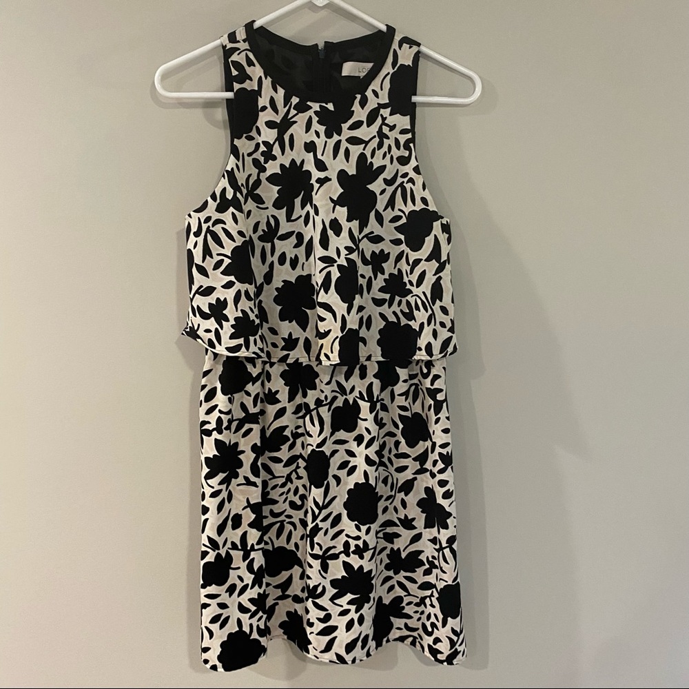 Ann Taylor Loft floral high neck dress